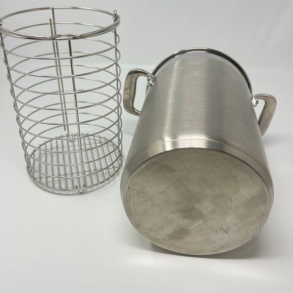 All-Clad Stainless Steel Asparagus Vegetable Pot with Steamer Basket No Lid - Picture 8 of 11